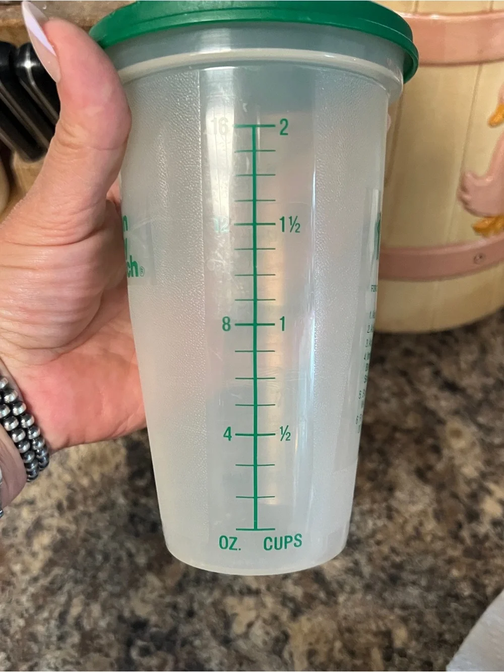 Vintage Hidden Valley Ranch Green & White Dressing Shaker Bottle